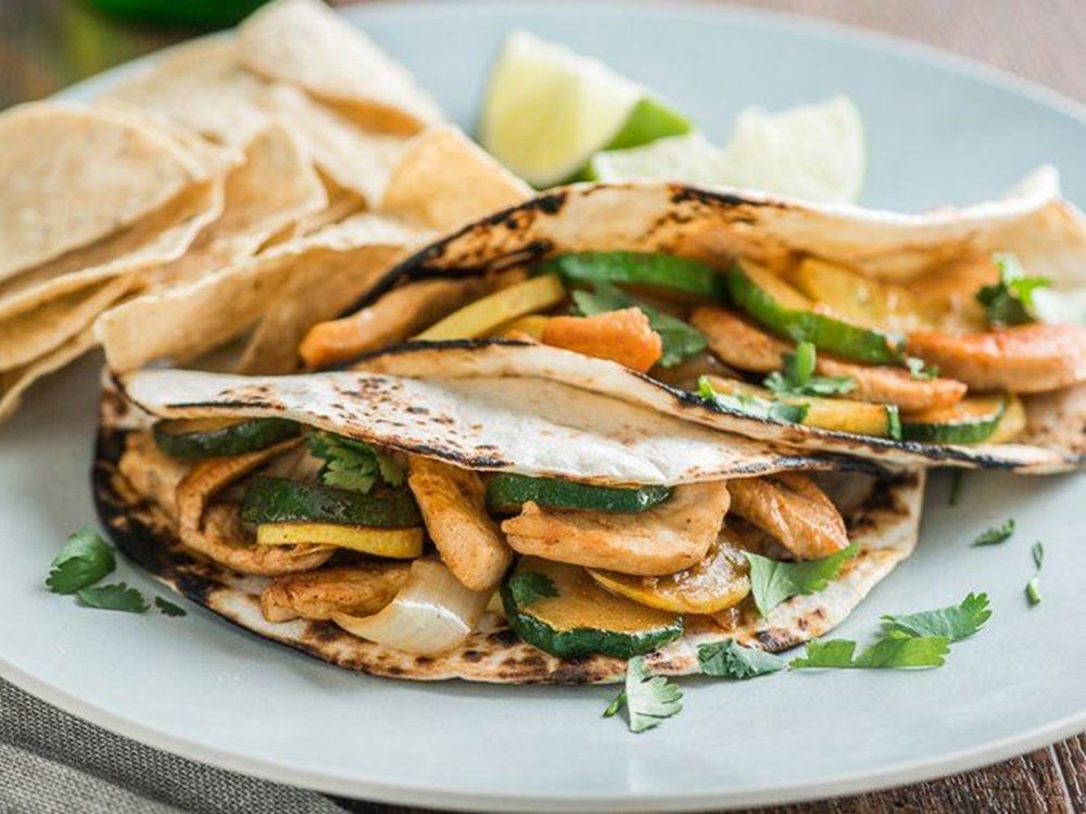 Chicken & Summer Squash Fajitas
